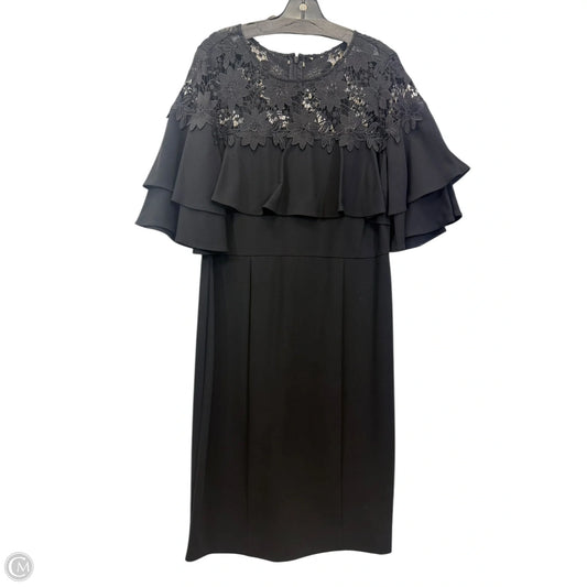 Dress Party Midi By Tahari In Black, Size: Xl