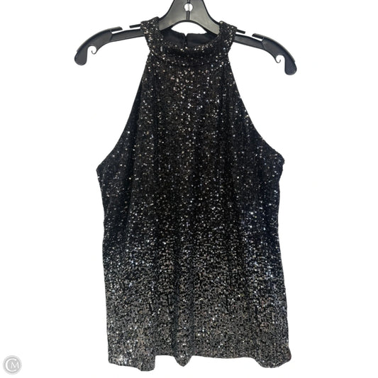 Top Sleeveless By Cable And Gauge In Black & Silver, Size: M