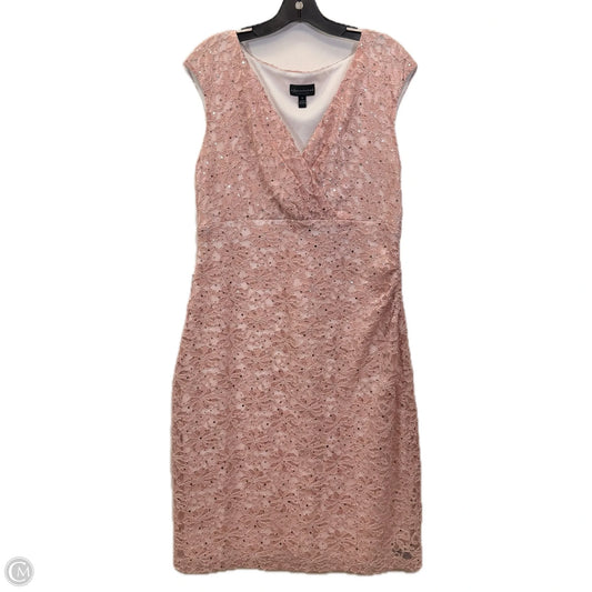 Dress Party Midi By Connected Apparel In Pink & Silver, Size: Xl