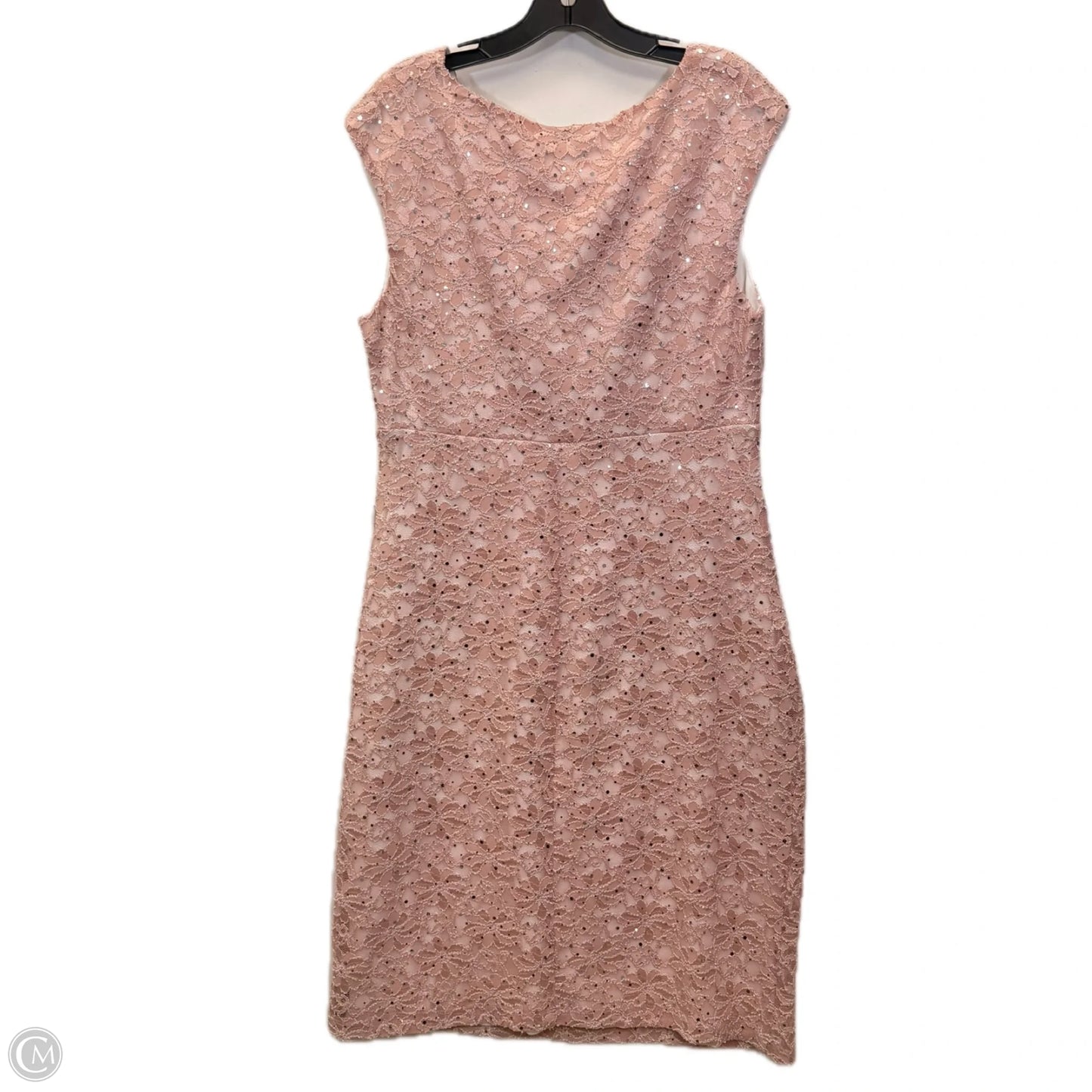 Dress Party Midi By Connected Apparel In Pink & Silver, Size: Xl