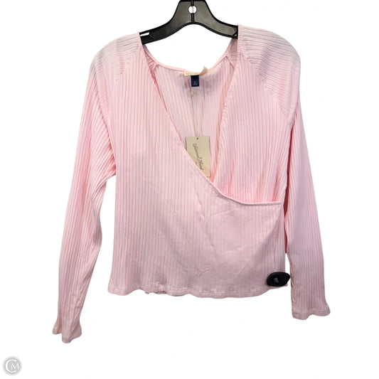 Top Long Sleeve By Universal Thread In Pink, Size: Xl
