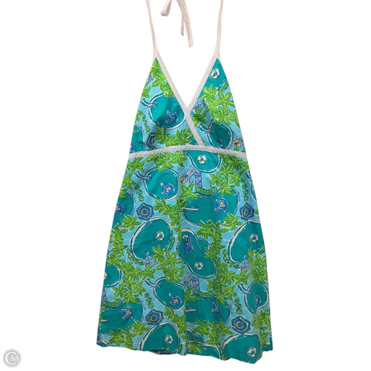 Dress Casual Midi By Lilly Pulitzer In Blue & Green, Size: M