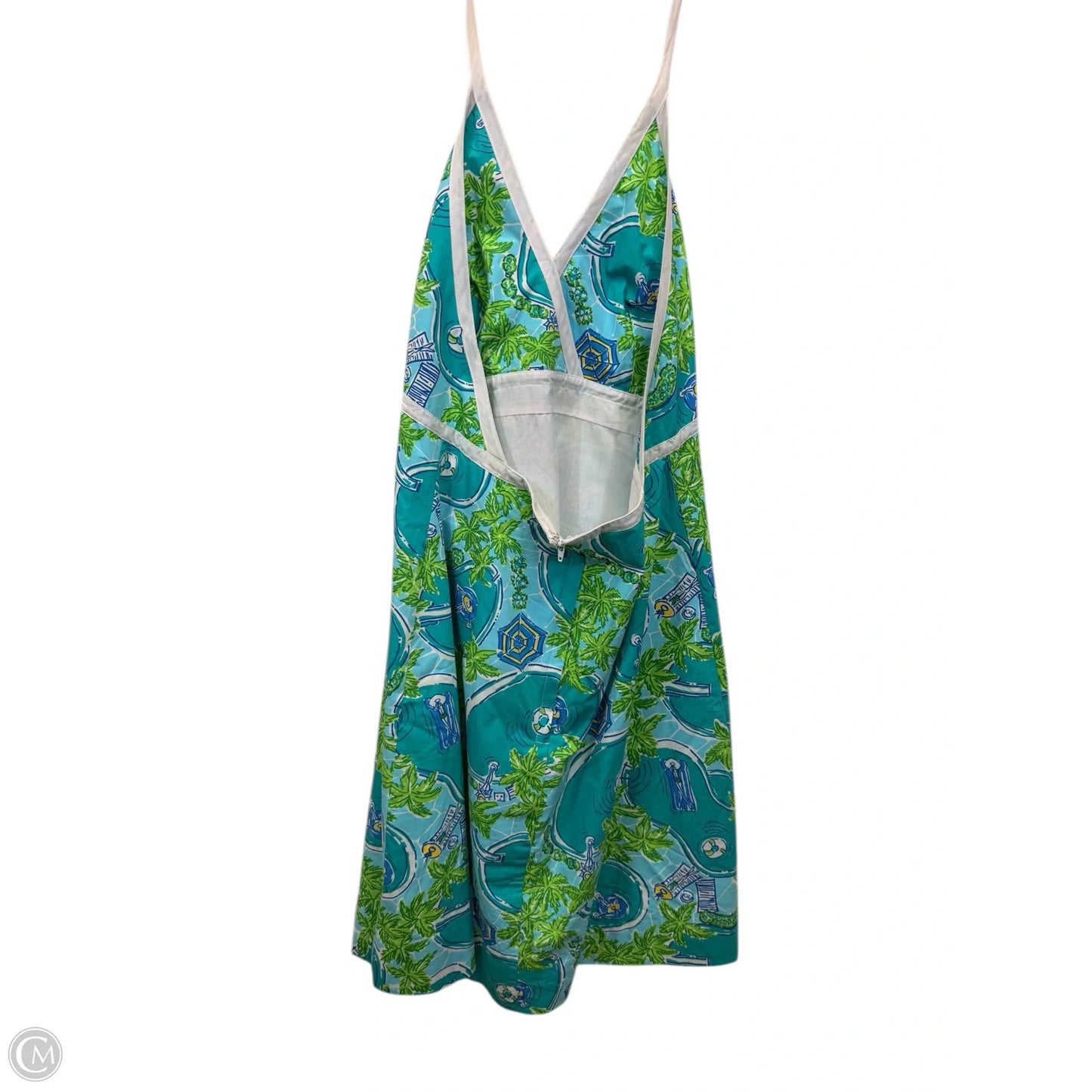 Dress Casual Midi By Lilly Pulitzer In Blue & Green, Size: M