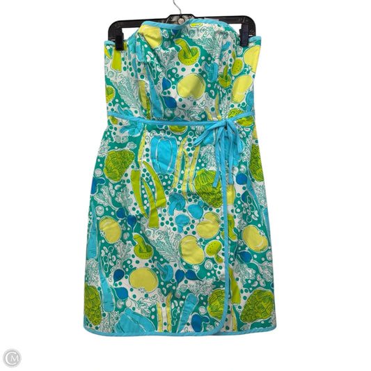 Dress Casual Midi By Lilly Pulitzer In Blue & Green, Size: M