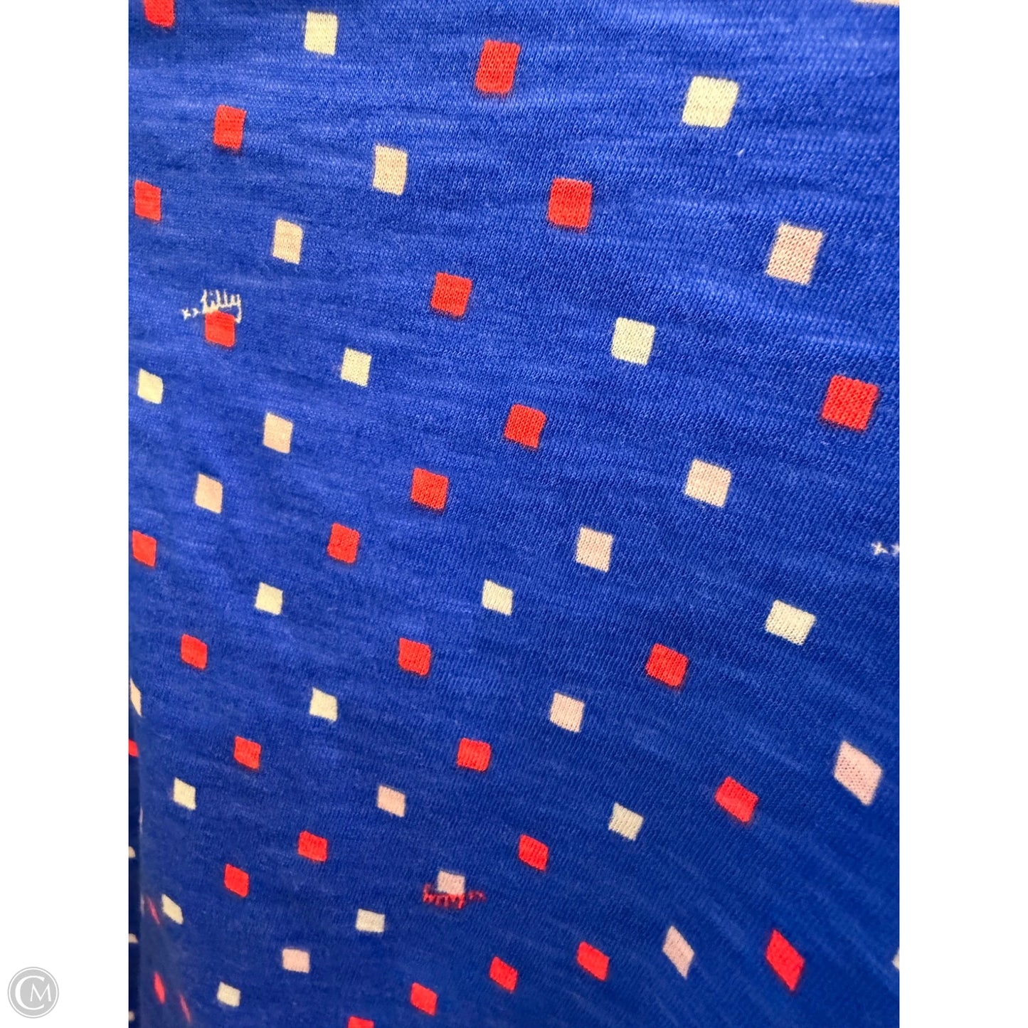Top Short Sleeve By Lilly Pulitzer In Blue & Red, Size: S