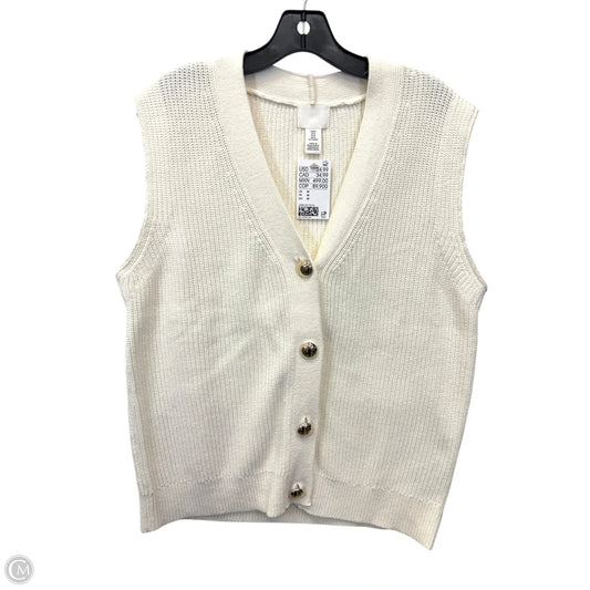 Vest Sweater By H&m In Cream, Size: M