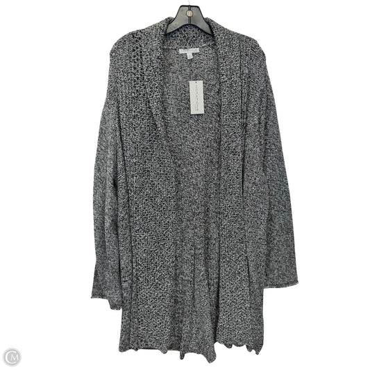 Sweater Cardigan By Notations In Black & White, Size: 3x