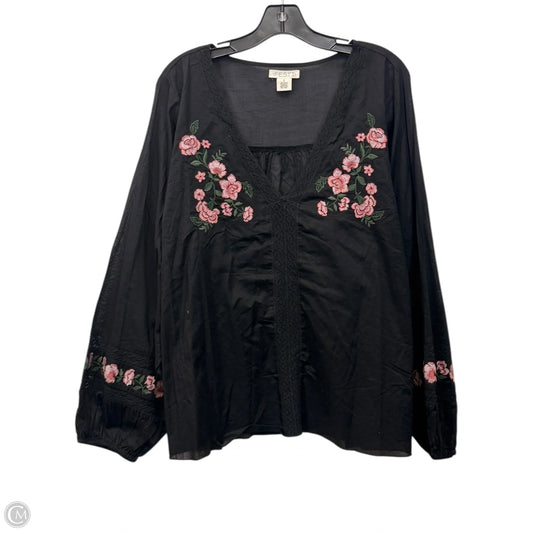 Top Long Sleeve By Clothes Mentor In Floral Print, Size: 2x