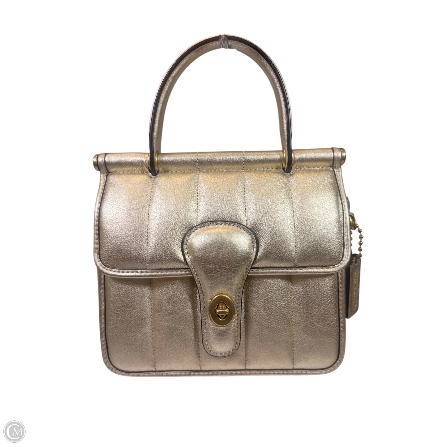 Handbag Leather By Coach, Size: Small
