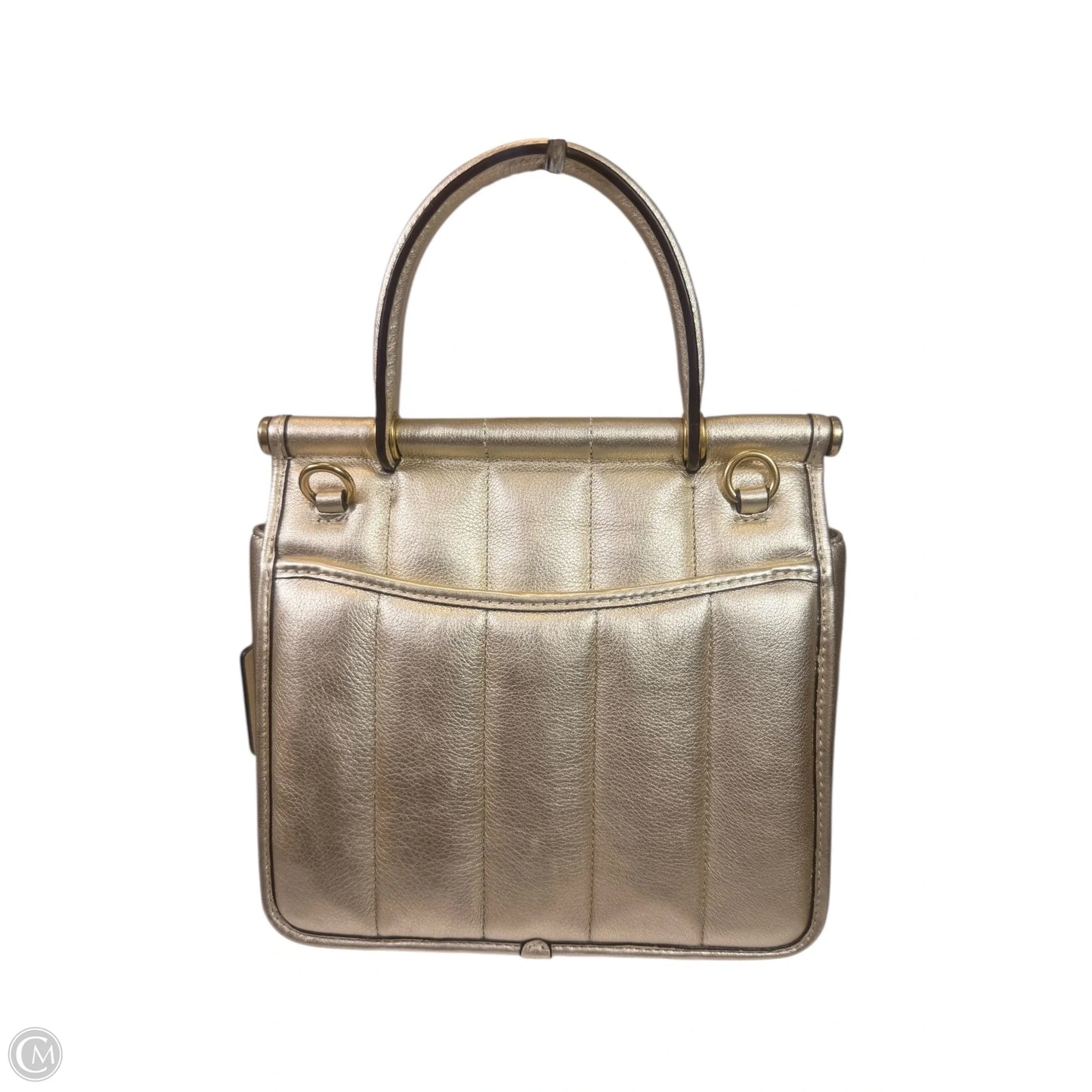 Handbag Leather By Coach, Size: Small