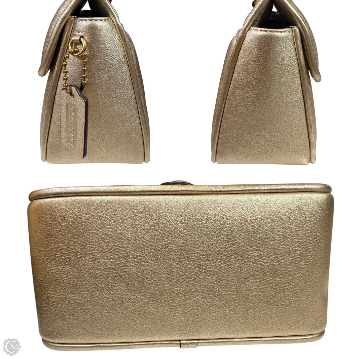 Handbag Leather By Coach, Size: Small