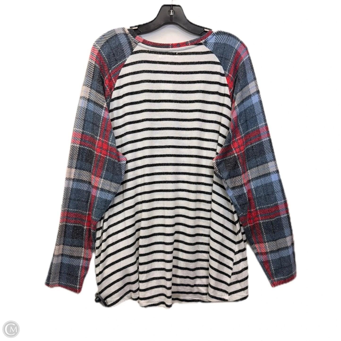 Top Long Sleeve By Maurices In Plaid Pattern, Size: 2x