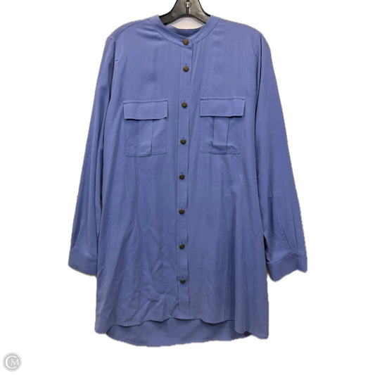 Top Long Sleeve By Soft Surroundings In Blue, Size: L
