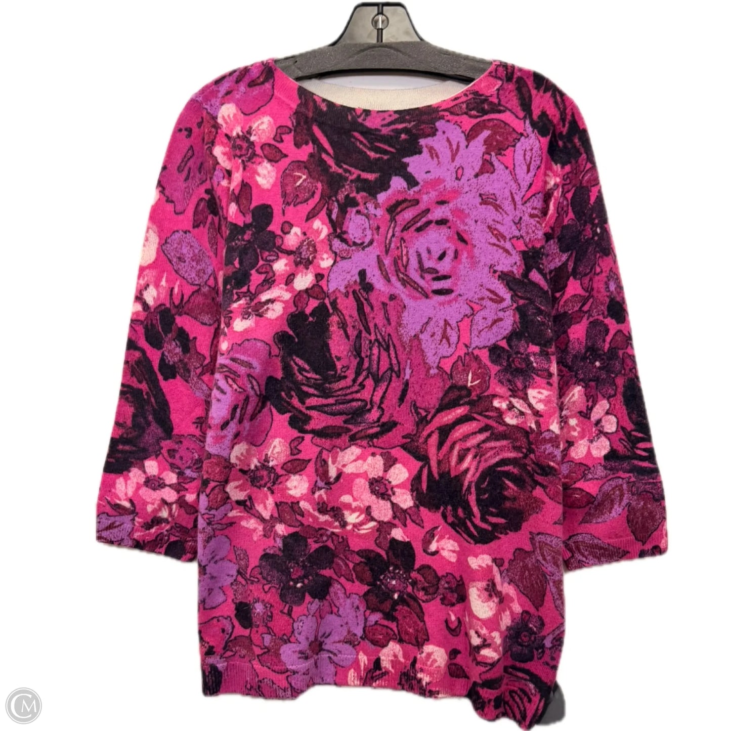 Sweater Cashmere By Talbots In Pink & Purple, Size: 0x