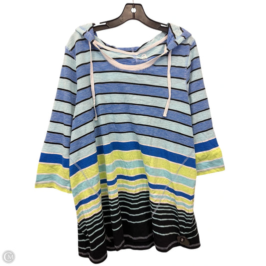 Top Long Sleeve By Avenue In Blue & Green, Size: 2x