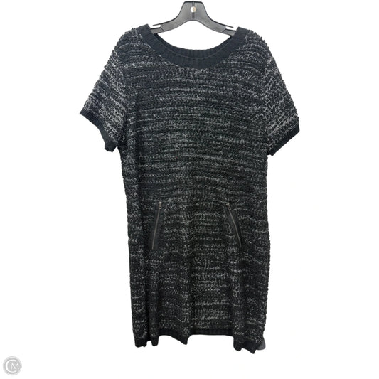 Dress Sweater By Extra touch In Black & White, Size: 3x