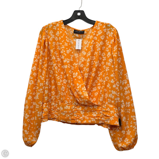 Top Long Sleeve By Lane Bryant In White & Yellow, Size: 2x