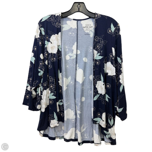 Kimono By Torrid In Blue & White, Size: 1x