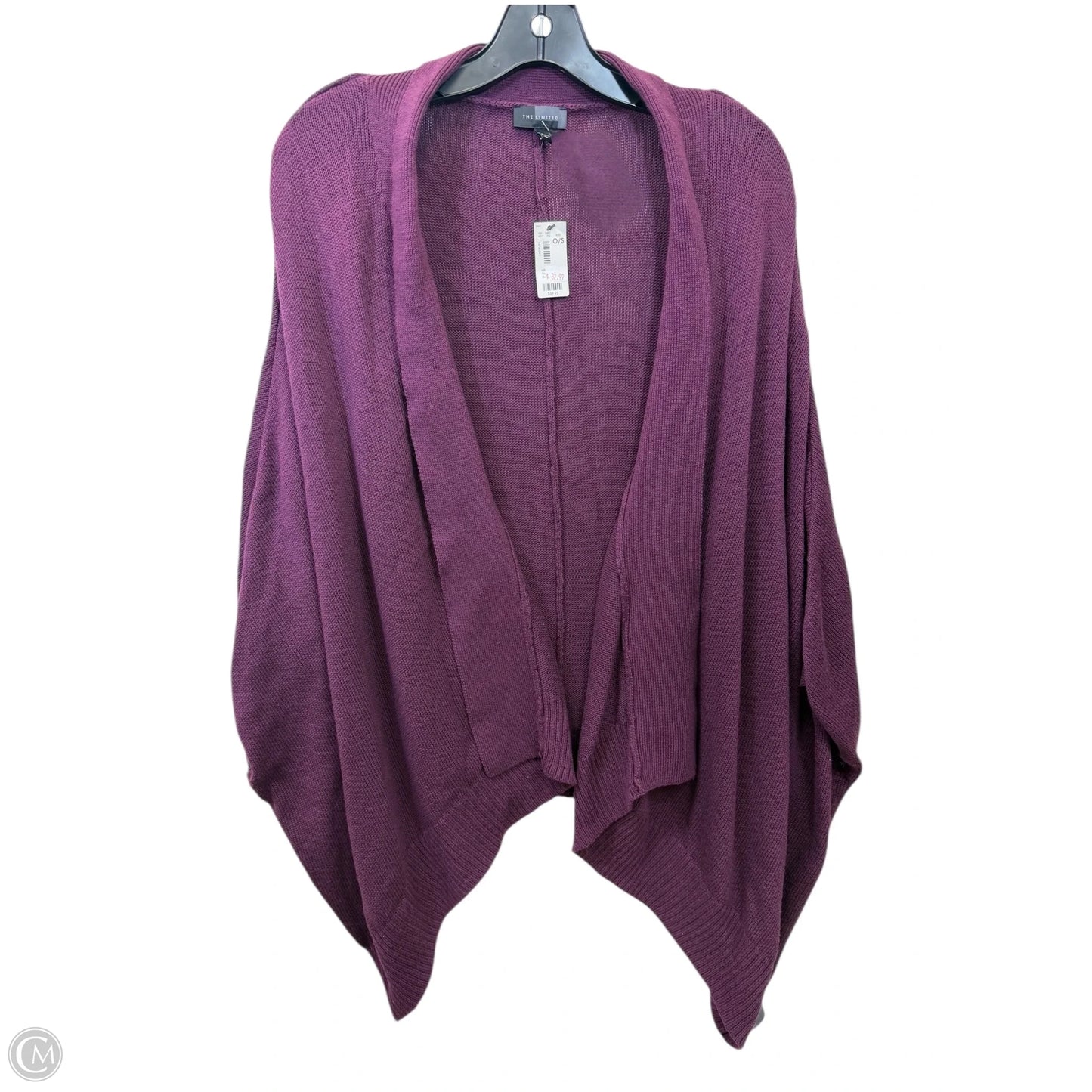 Sweater Cardigan By Limited In Purple, Size: Osfm