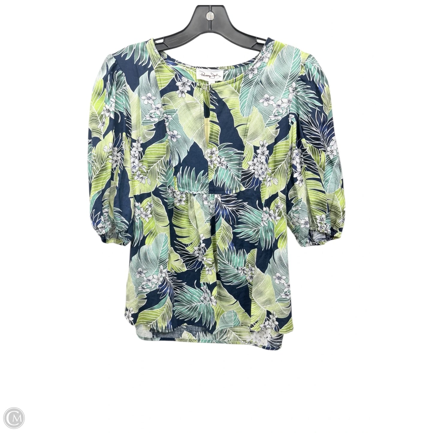 Top Short Sleeve By Panama Jack In Blue & Green, Size: Xl
