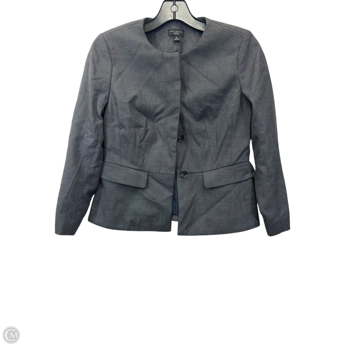 Blazer By Ann Taylor In Grey, Size: Xxsp