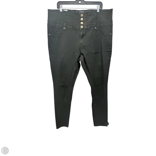 Jeans Skinny By Chic In Green, Size: 18