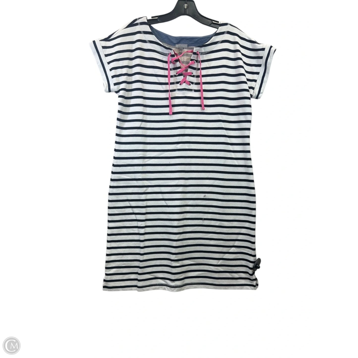 Dress Casual Midi By Talbots In Blue & White, Size: Lp