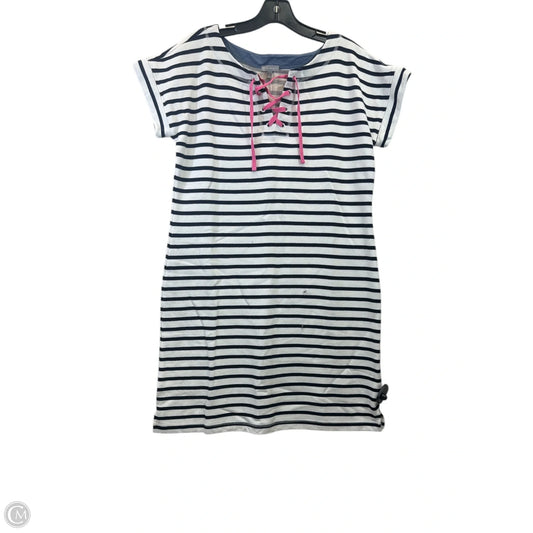 Dress Casual Midi By Talbots In Blue & White, Size: Lp