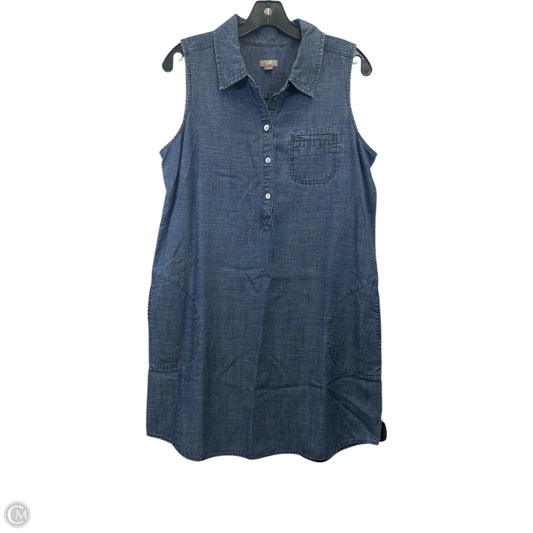 Dress Casual Midi By J. Jill In Blue Denim, Size: M