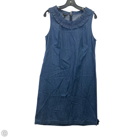 Dress Casual Midi By Talbots In Blue Denim, Size: M