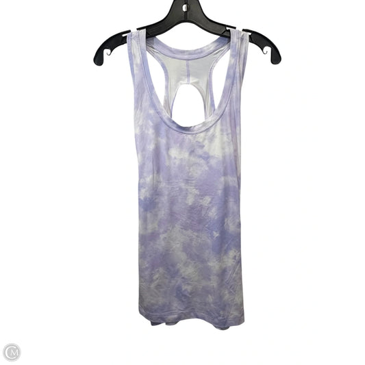 Athletic Tank Top By Athleta In Purple & White, Size: L