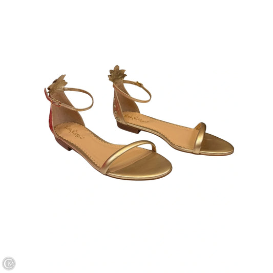 Sandals Designer By Lilly Pulitzer In Bronze, Size: 8.5