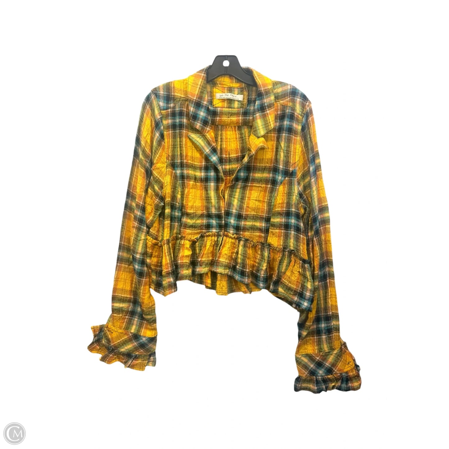 Top Long Sleeve By We The Free In Plaid Pattern, Size: Xl