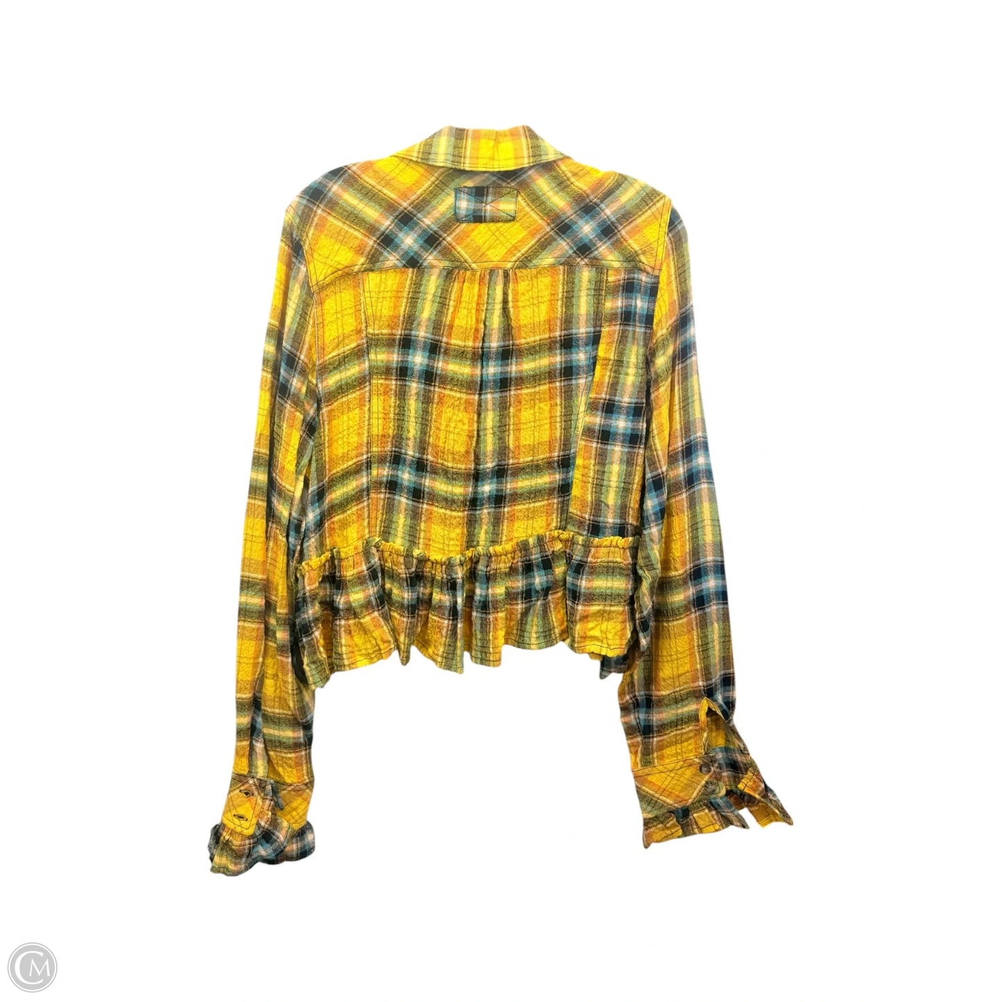 Top Long Sleeve By We The Free In Plaid Pattern, Size: Xl