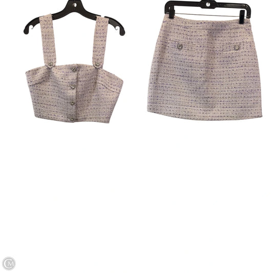 Skirt Set 2pc By Label Nue  In Pink & Purple, Size: M