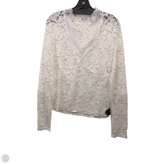 Top Long Sleeve By Free People In White, Size: Xl