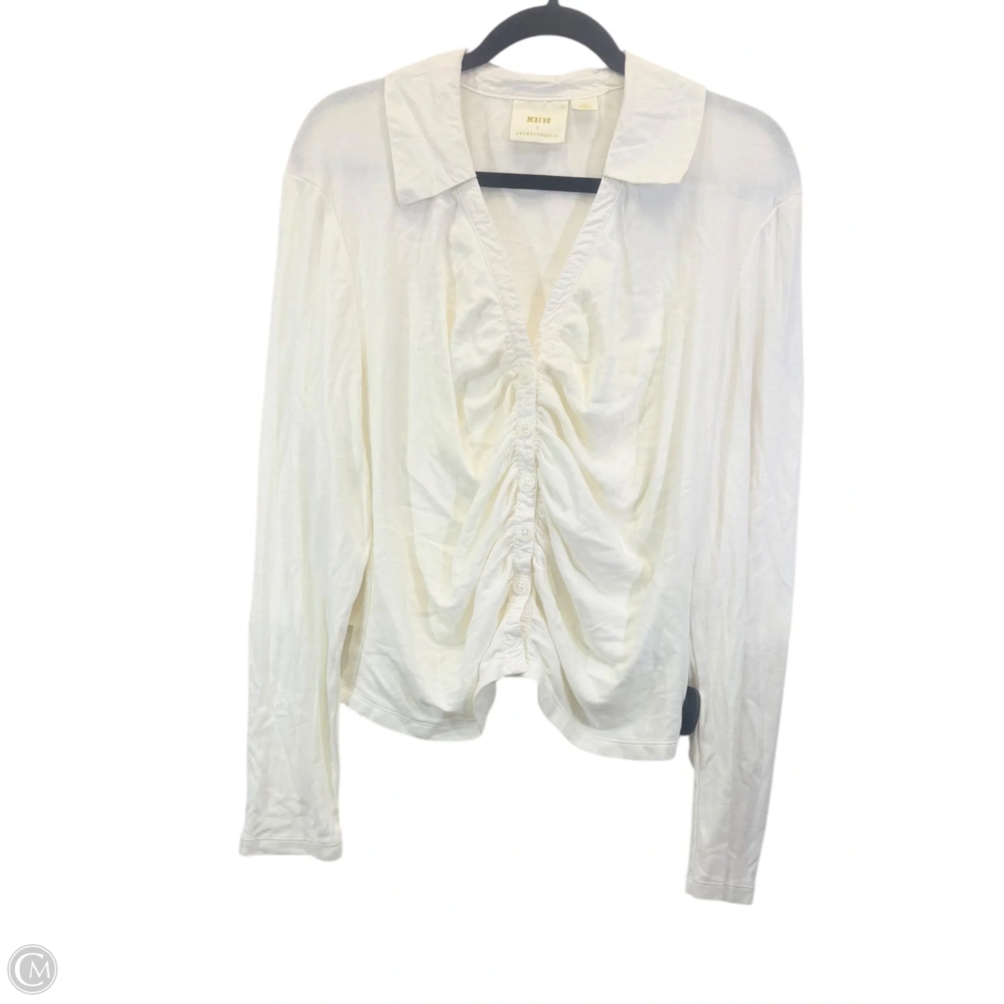 Top Long Sleeve By Maeve In Cream, Size: Xlp