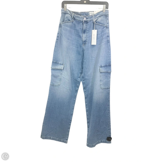 Jeans Wide Leg By Ag Jeans In Blue Denim, Size: 10