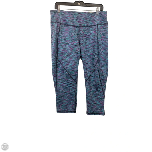 Athletic Capris By Tek Gear In Blue & Purple, Size: Xl