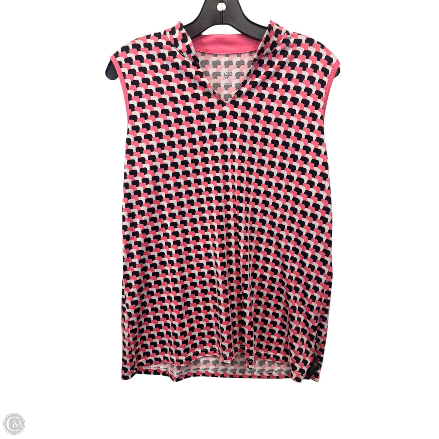 Athletic Top Short Sleeve By Tail In Black & Pink, Size: Xl