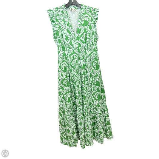 Dress Casual Maxi By Boden In Green & White, Size: L