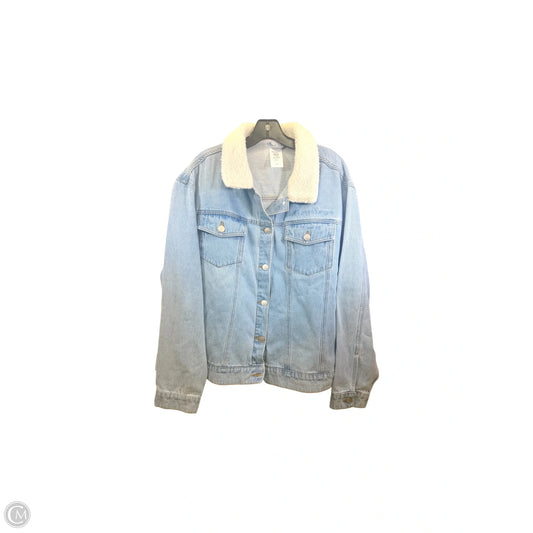 Jacket Denim By Disney In Blue & Cream, Size: 1x