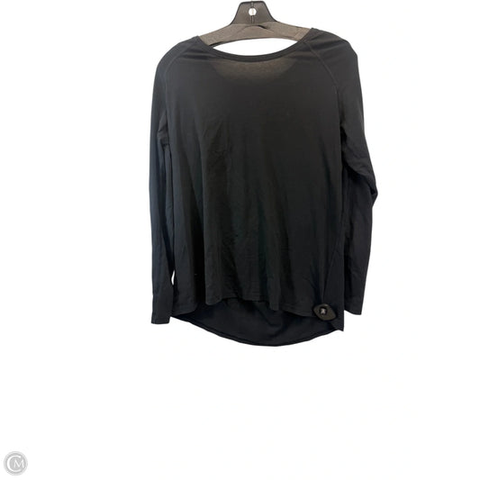 Athletic Top Long Sleeve Crewneck By Lululemon In Black, Size: M