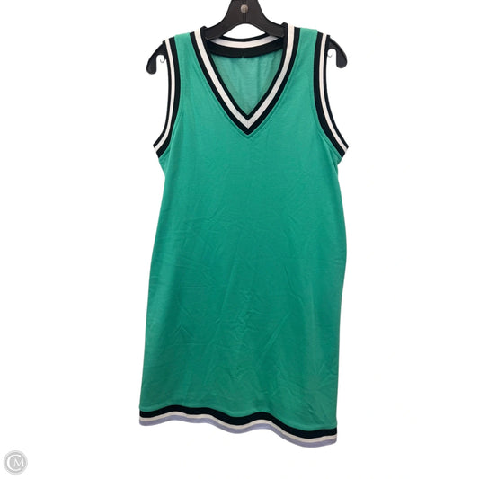 Athletic Dress By Liza B In Green & White, Size: M