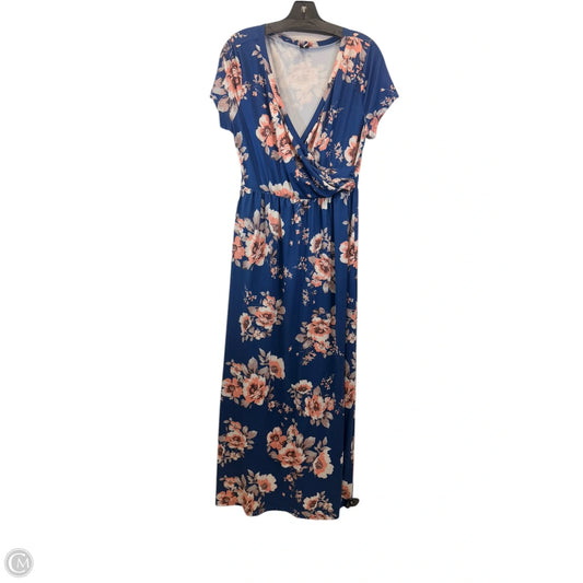 Dress Casual Maxi By Kranda In Floral Print, Size: Xl