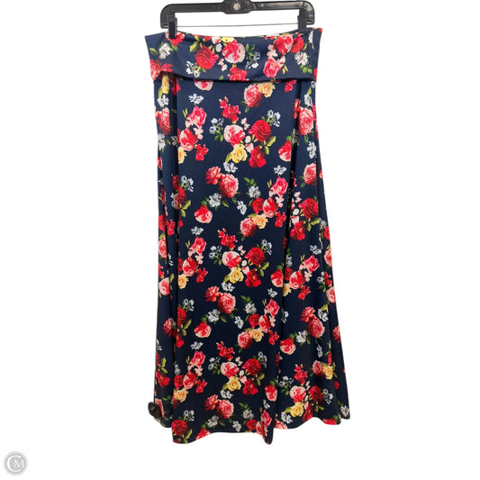 Skirt Maxi By Lularoe In Floral Print, Size: L