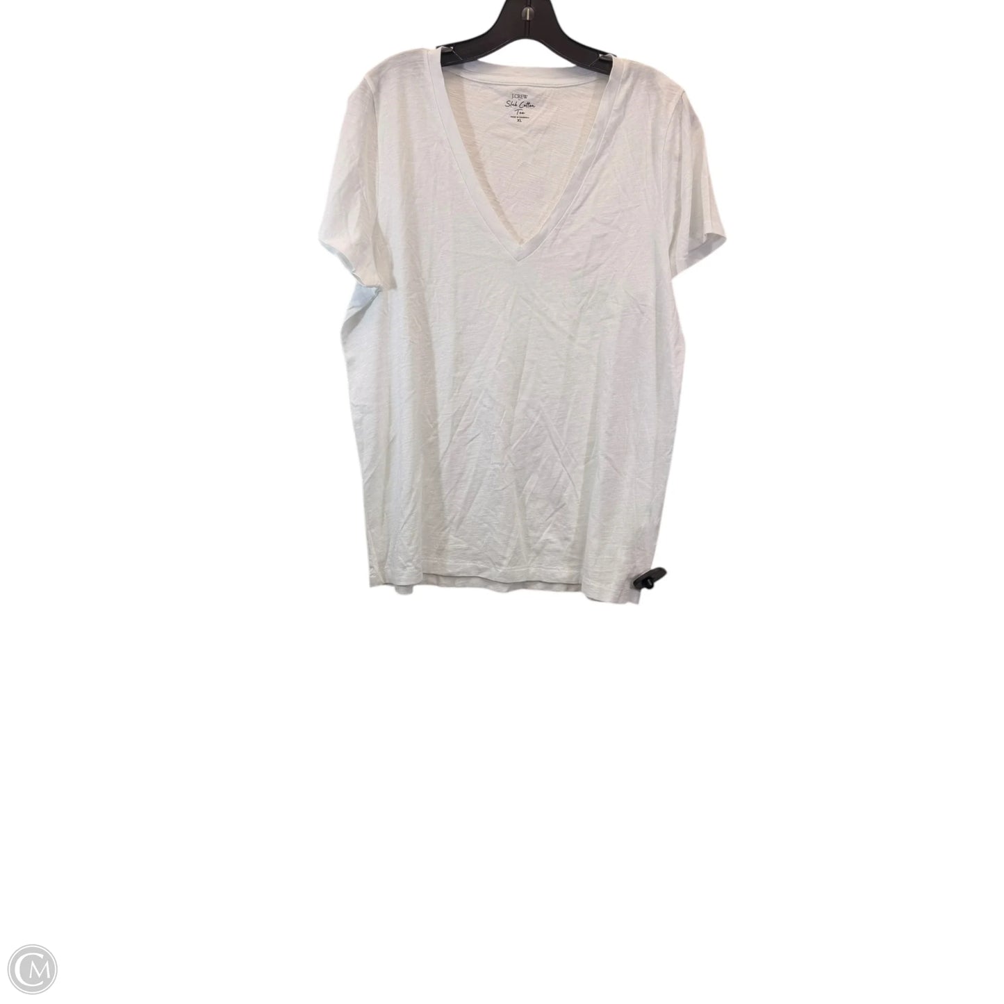 Top Short Sleeve Basic By J. Crew In White, Size: Xl