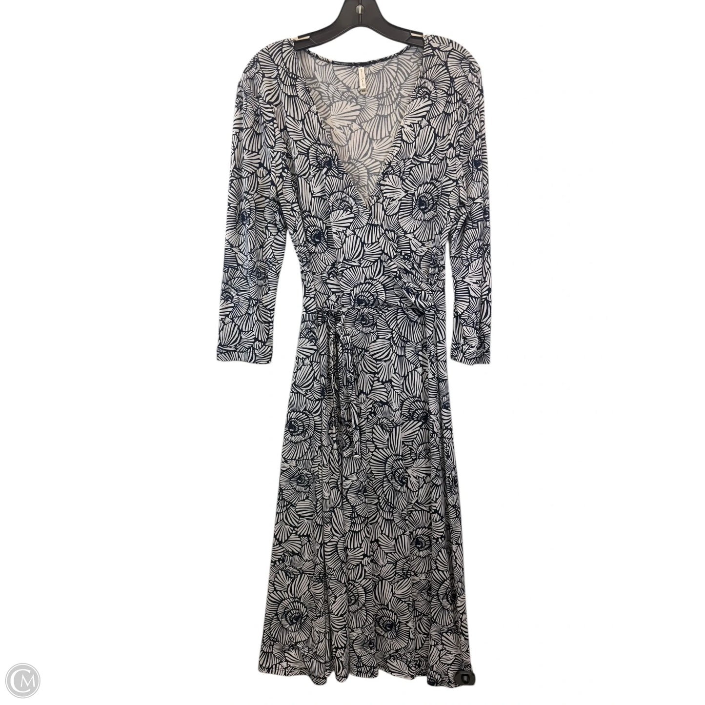 Dress Casual Maxi By White Stag In Blue & White, Size: S