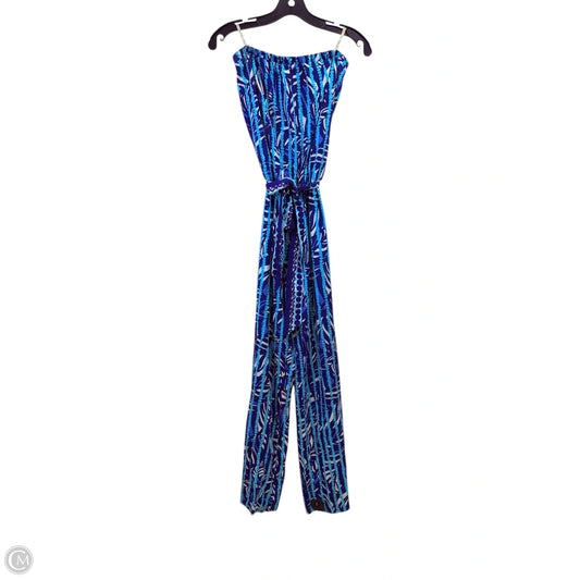Jumpsuit Designer By Lilly Pulitzer In Blue & White, Size: S