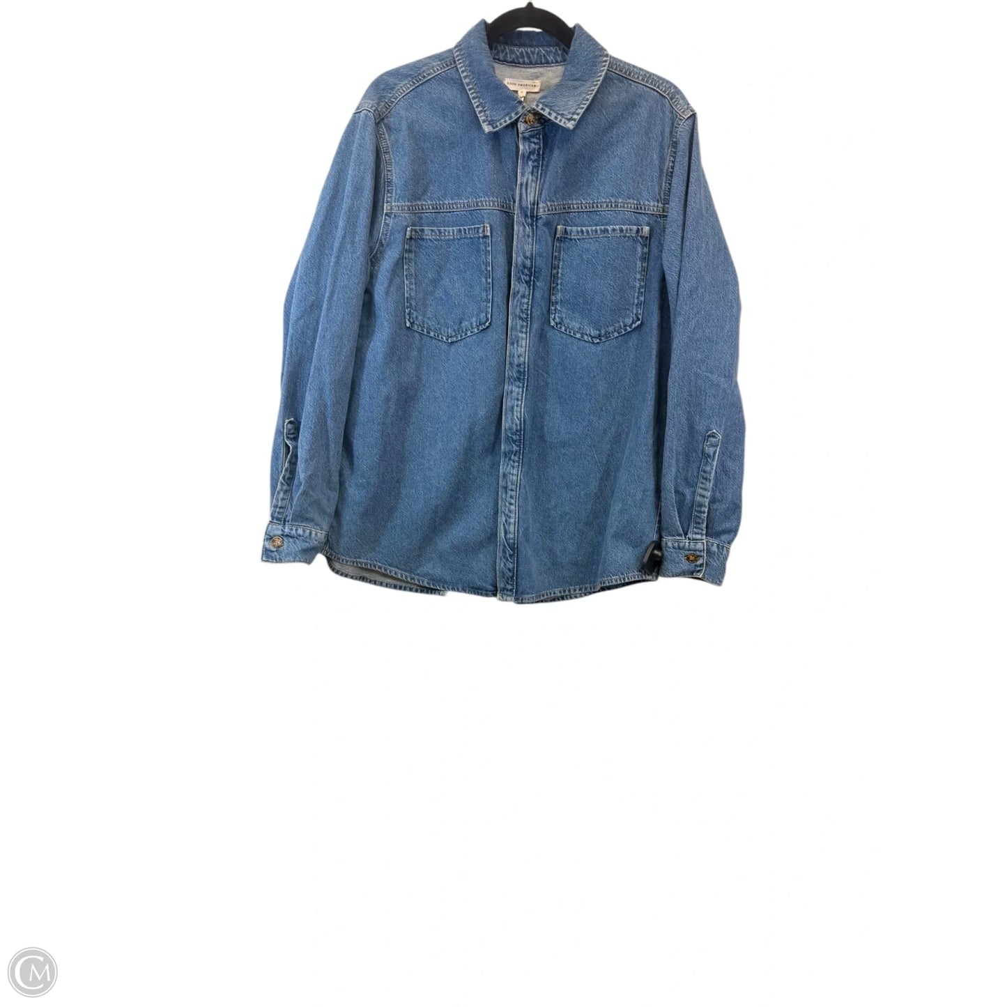 Jacket Denim By Good American In Blue Denim, Size: M